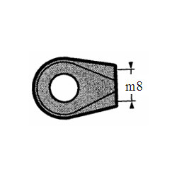 CHAPE A OEIL  M8 alliage...