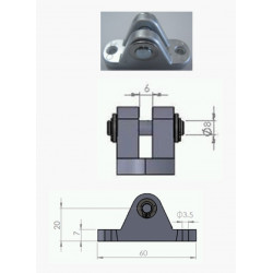 SUPPORT COMPAS CHAPE Ø8mm MM