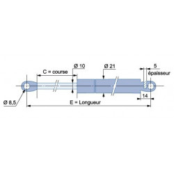 COMPAS A GAZ 685 mm...