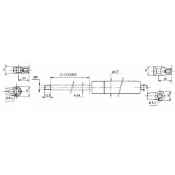 COMPAS A GAZ 800mm C.350/1400N