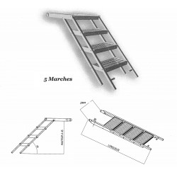 ESCABEAU 5 MARCHES GALVA...