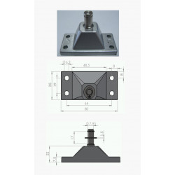 SUPPORT COMPAS AXE Ø8mm GM