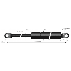 COMPAS A GAZ 185 mm C.60/200N 