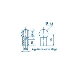 CAGE à rotule M6 ACIER...