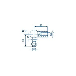 ROTULE ACIER Ø 13 mm GM 