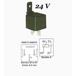 MINI RELAIS 24V  20 Amp.