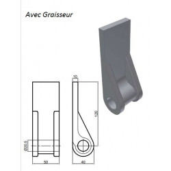 EMBOUT Ø 20mm AVEC GRAISSEUR