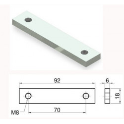 BARETTE ENTRAXE 70mm M8 