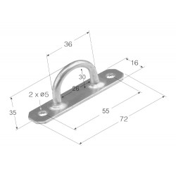 PONTET 1/2 ROND 26 x 38mm