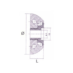 ROULETTE DE BACHE 44 x 14.5 mm