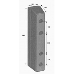 BUTOIR CAOUTCHOUC 600 x 100 mm