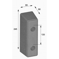 BUTOIR CAOUTCHOUC 250 x 80 mm