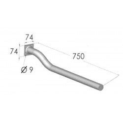 TUBE ZINGUE COUDE Ø42mm 4...