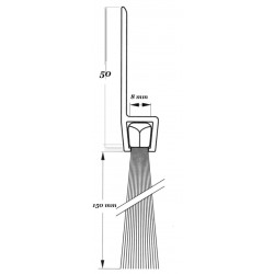 BROSSE SUR RAIL H8-150mm...