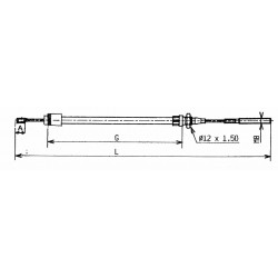 CABLE DE FREIN SIMPLEX long...