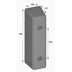 BUTOIR CAOUTCHOUC 360 x 100 mm