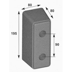 BUTOIR CAOUTCHOUC 200 x 80mm 