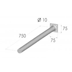 TUBE ZINGUE DROIT Ø42 mm  4...