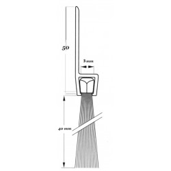 BROSSE SUR RAIL H5-40mm...