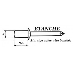 RIVET  ETANCHE 4 x 9,5mm