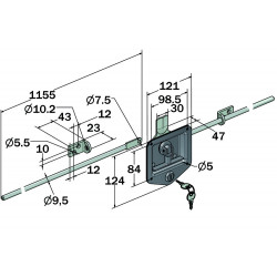 SERRURE TRIANGULAIRE 3...