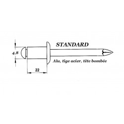 RIVERT  STANDARD 4.8 x 22mm