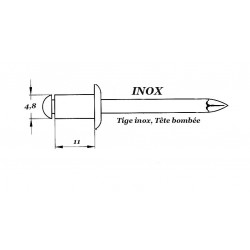 RIVETS MASTERFIX INOX 4.8x10mm