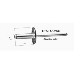 RIVET tête large 4x14mm