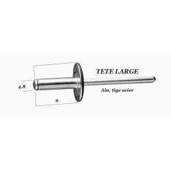 RIVET tête large 4.8 x 8mm