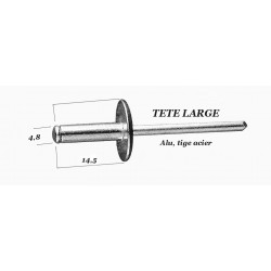 RIVET tête large 4.8x14mm