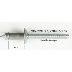 RIVET HARD LOCK ACIER 6.4 x...