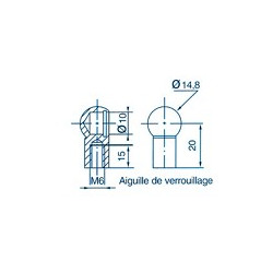 CAGE à rotule M6 ACIER...