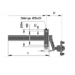 ESSIEU sans frein 600-750Kg...