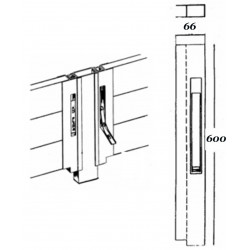 VERROU INTEGRE H 600mm  DROIT