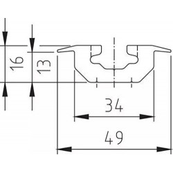 RAIL ALU AERO ENCASTRABLE...