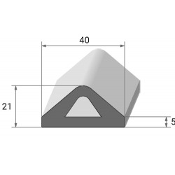 PROFIL BUTOIR  40mm x 22mm...