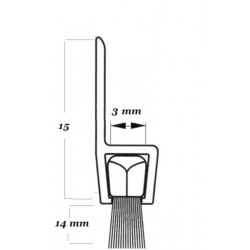 BROSSE SUR RAIL H3-14mm...