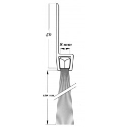 BROSSE SUR RAIL H8-120mm...