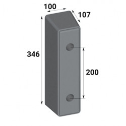 BUTOIR CAOUTCHOUC 360 x 100 mm