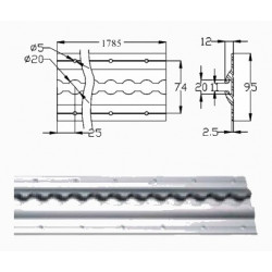 RAIL ALU SIMPLE POUR DOUBLE...