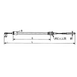 CABLE DE FREIN SIMPLEX long...