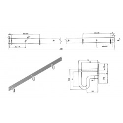 BARRE PONTETS 1 METRE ZINGUEE