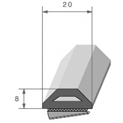 PROFIL BUTOIR  ADHESIF  20mm 