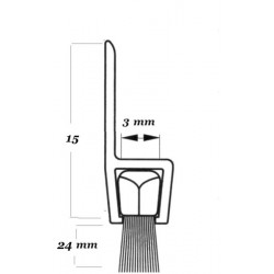 BROSSE SUR RAIL H3-24mm...