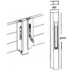 VERROU INTEGRE H 400mm ALU...