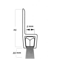 BROSSE SUR RAIL H5-35mm...