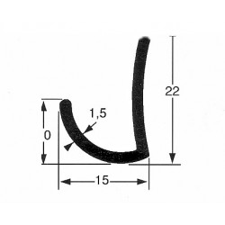 GOUTTIERE ALU 22 x 15mm 